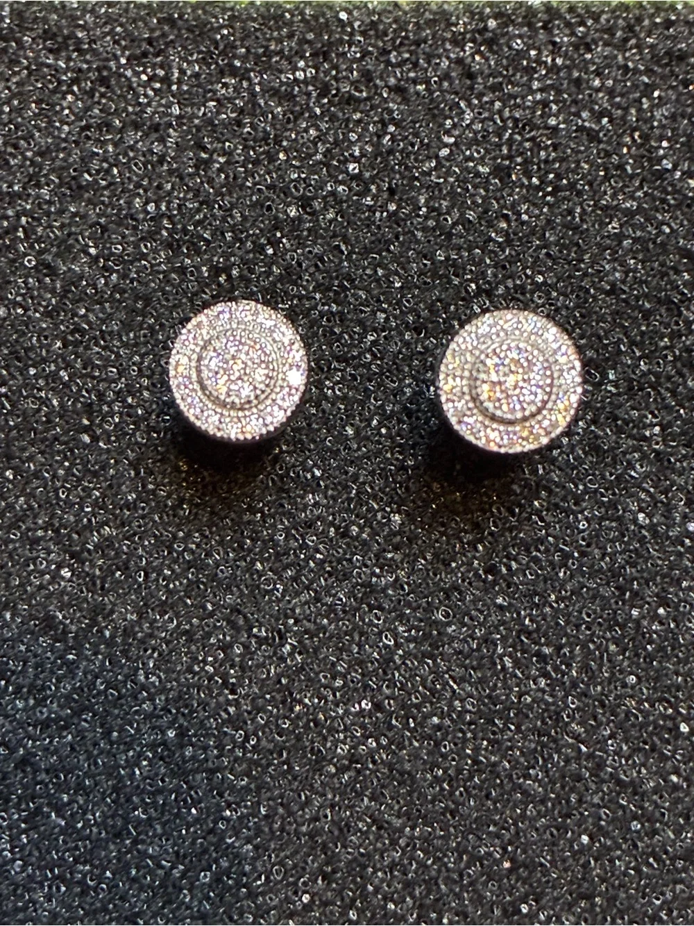 GRA Moissanite Round Studs with Tester - White/Silver Sparkle